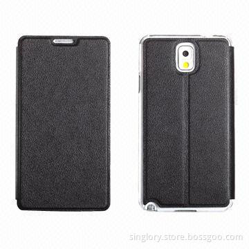PU Leather Mobile Phone Cases for Samsung Galaxy Note 3 with Sleep/Wake-up Function